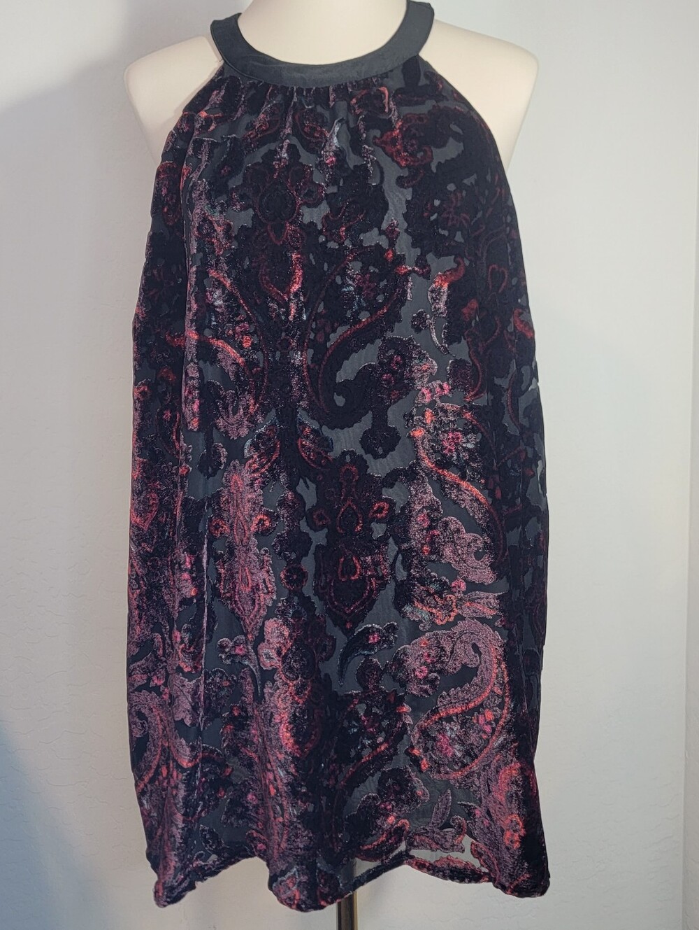 Torrid Boho Festival Halter Blouse Size 2 = 18/20 Black Paisley Multiple Colors